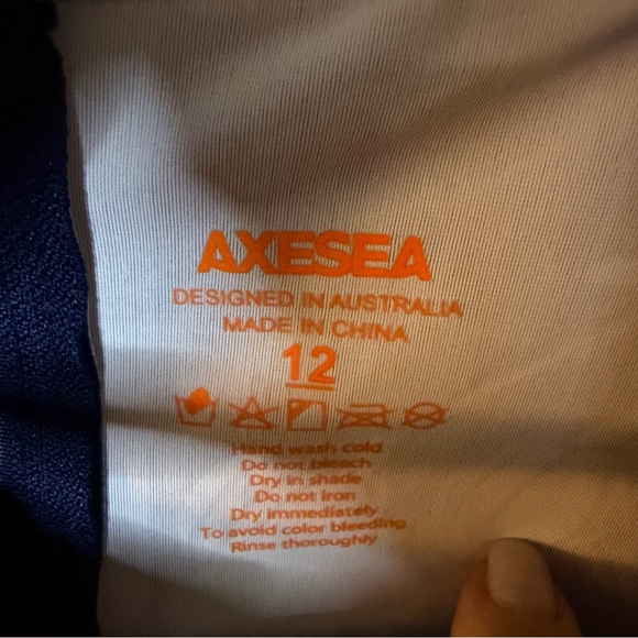 Axesea One Piece Back Zip Swimsuit size 12 - Picture 7 of 8